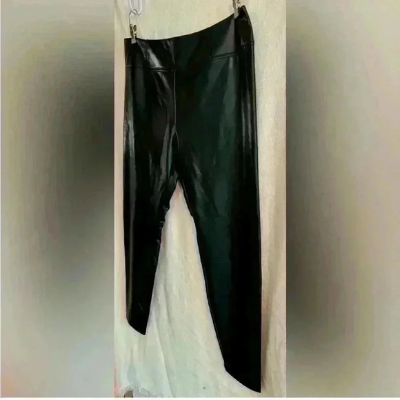 NWT RW&CO Faux-Leather Brown High-Waist Slim Leggings Women's Size XXL - Picture 5 of 11